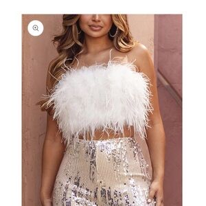 Better Be White Embellished Crop Top